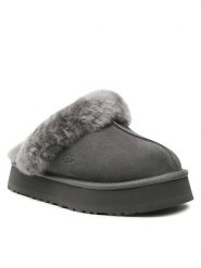 Ugg Kapcie W Disquette 1122550 Szary. Szare kapcie UGG, bez wzorów, ze skóry. Za 479.99 zł.