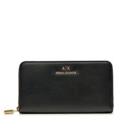 Portfel damski Armani Exchange. Czarne portfele Armani Exchange, bez wzorów. Za 429.99 zł.