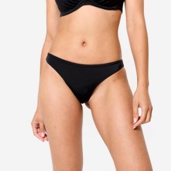 Dół kostiumu kąpielowego surfingowego damski Oalaian Lulu. Czarne bikini OLAIAN, bez wzorów, z elastanu, sportowe. Za 39.99 zł.