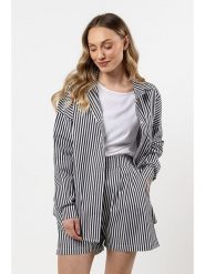 Awama Koszula w kolorze czarno-białym rozmiar: S/M. Białe koszule Awama, m, bez wzorów, bez kołnierzyka, bez ramiączek. Za 184.99 zł.