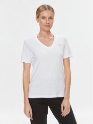 Calvin Klein Jeans T-Shirt Embro Badge J20J222560 Biały Regular Fit. Białe t-shirty Calvin Klein Jeans, s, bez wzorów, z bawełny, bez kołnierzyka, bez ramiączek. Za 79.99 zł.