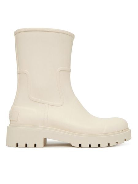 Calvin Klein Jeans Kalosze Mid Rainboot Rubber YW0YW02004 Écru. Białe kalosze Calvin Klein Jeans, bez wzorów, z jeansu, bez zapięcia. Za 307.99 zł.