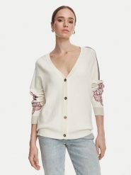 Liu Jo Sport Kardigan TF6093 MS49I Kremowy Regular Fit. Białe swetry Liu Jo Sport, l, bez wzorów, z wiskozy, sportowe, bez ramiączek. Za 769.99 zł.