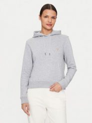 Guess Jeans Bluza W4YQ04 KC811 Szary Regular Fit. Szare bluzy Guess Jeans, xxl, z aplikacjami, z bawełny, bez kaptura. Za 209.99 zł.