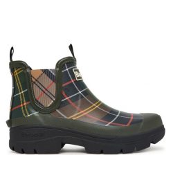 Kalosze Barbour. Zielone kalosze Barbour, bez wzorów, bez zapięcia. Za 399.99 zł.