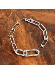 Eclat d'Argent Srebrna bransoletka z elementem ozdobnym rozmiar: onesize. Szare bransoletki Eclat d'Argent, srebrne. Za 249.76 zł.