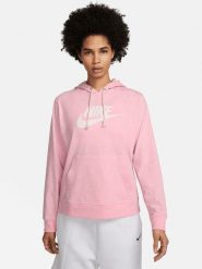 Nike Bluza w kolorze jasnoróżowym rozmiar: M. Różowe bluzy Nike, m, bez wzorów, z bawełny, bez ramiączek, z kapturem. Za 175.67 zł.