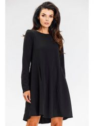 Awama Sukienka w kolorze czarnym rozmiar: L/XL. Czarne sukienki Awama, l, bez wzorów, bez kołnierzyka, bez ramiączek, midi. Za 166.49 zł.