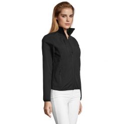 Kurtka Damska Radian Soft Shell. Czarne kurtki SOL'S, m, bez wzorów, z elastanu, bez kaptura. Za 255.99 zł.