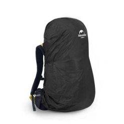 Pokrowiec przeciwdeszczowy na plecak Naturehike 35-45L. Czarne plecaki NATUREHIKE, bez wzorów, bez dodatków. Za 49.99 zł.