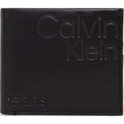 Calvin Klein Jeans portfel skórzany damski kolor czarny. Czarne portfele Calvin Klein Jeans, bez wzorów, z jeansu. Za 289.99 zł.