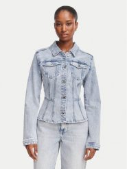 Morgan Kurtka jeansowa 262-VILIKA Niebieski jasny Slim Fit. Niebieskie kurtki Morgan, bez wzorów, z bawełny, bez kaptura. Za 349.99 zł.