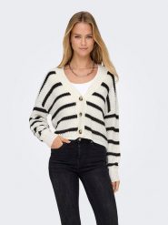 ONLY Kardigan w kolorze kremowym rozmiar: XL. Brązowe swetry ONLY, xl, bez wzorów, bez ramiączek. Za 79.21 zł.