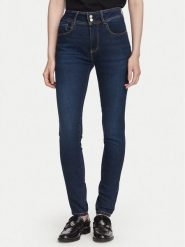 Guess Jeansy W6YA34 D1593 Granatowy Shaping Fit. Niebieskie jeansy Guess, z aplikacjami, z jeansu. Za 474.99 zł.