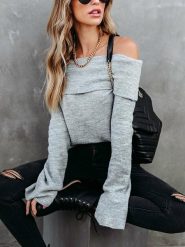 Milan Kiss Sweter w kolorze jasnoszarym rozmiar: M. Szare swetry Milan Kiss, m, bez wzorów, bez ramiączek. Za 115.38 zł.