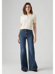 Levi's Dżinsy - Comfort fit - w kolorze granatowym rozmiar: W24/L34. Niebieskie jeansy Levi's, l, z aplikacjami, z podwyższonym stanem. Za 199.49 zł.