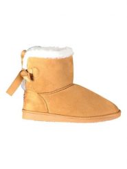 Geographical Norway Botki zimowe "Owisti" w kolorze jasnobrązowym rozmiar: 39. Brązowe botki Geographical Norway, bez wzorów, z futra, bez obcasa, bez zapięcia. Za 82.64 zł.