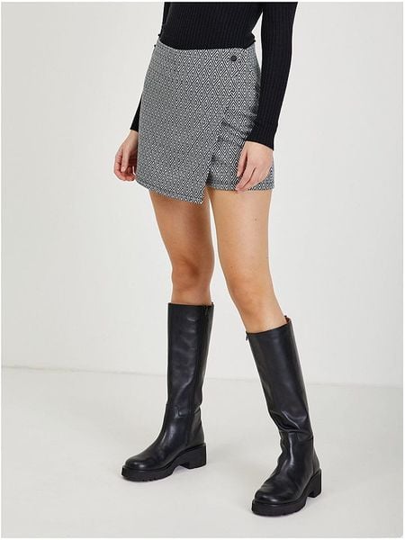 Orsay Szorty w kolorze czarno-białym rozmiar: XL. Szare szorty Orsay, bez wzorów. Za 69.75 zł.