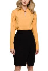 Ołówkowa spódnica midi z zakładką z przodu. Spódnice Sukienki.shop, do pracy, xxl, bez wzorów, biznesowe, midi, ołówkowe. Za 89.00 zł.