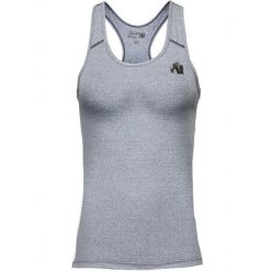 Damski tank top Gorilla Wear Aspen. Niebieskie topy GORILLA WEAR, bez wzorów, sportowe, bez kołnierzyka, bez ramiączek. Za 161.50 zł.