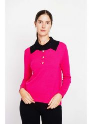 William de Faye Sweter w kolorze czarno-różowym rozmiar: 36. Różowe swetry William de Faye, bez wzorów, klasyczne, bez ramiączek. Za 104.99 zł.