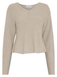 MOSS COPENHAGEN Sweter w kolorze beżowym rozmiar: XS/S. Brązowe swetry Moss Copenhagen, s, bez wzorów, bez ramiączek. Za 189.95 zł.