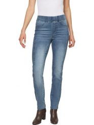 Heine Dżinsy - Slim fit - w kolorze niebieskim rozmiar: 42. Niebieskie jeansy Heine, bez wzorów. Za 50.45 zł.