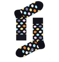 Skarpety Happy Socks Model Big Dot Sock Kolor Czarny. Czarne skarpetki Happy Socks, bez wzorów, z bawełny. Za 69.55 zł.