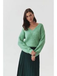 TATUUM Sweter "Aspen" w kolorze jasnozielonym rozmiar: XS. Zielone swetry Tatuum, xs, bez wzorów, z wełny, bez ramiączek. Za 211.31 zł.