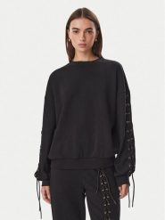 Liu Jo Bluza TF6276 F0334 Czarny Relaxed Fit. Czarne bluzy Liu Jo, xl, bez wzorów, z bawełny, bez ramiączek, bez kaptura. Za 649.99 zł.