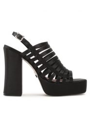 Bronx Sandały New-Spice 84952-S Czarny. Czarne sandały Bronx, bez wzorów, z tworzywa sztucznego, bez obcasa, na słupku, bez zapięcia. Za 689.99 zł.