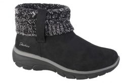 Buty zimowe damskie, Easy Going - Cozy Weather. Czarne buty trekkingowe Skechers, bez wzorów, z materiału, bez zapięcia, trekkingowe. Za 279.99 zł.