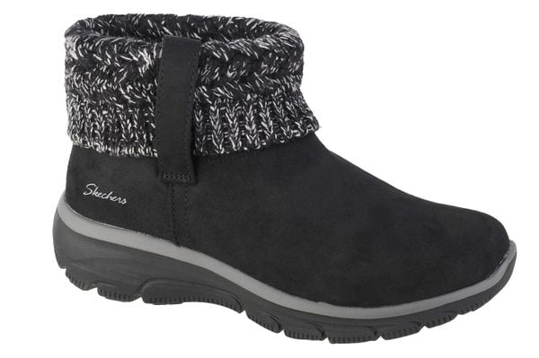 Buty zimowe damskie, Easy Going - Cozy Weather. Czarne buty trekkingowe Skechers, na zimę, z materiału, bez zapięcia. Za 279.99 zł.