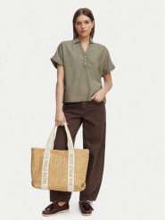 U.S. Polo Assn. Torebka BEUXT8692WP5 Beżowy ciemny. Brązowe shopper bag U.S. Polo Assn., bez wzorów, z syntetyku, bez dodatków. Za 124.99 zł.
