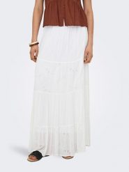ONLY Spódnica "Chiara" w kolorze białym rozmiar: XL. Białe spódnice ONLY, xl, bez wzorów, z wiskozy, maxi. Za 167.67 zł.