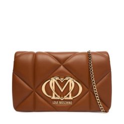 Torebka LOVE MOSCHINO. Brązowe kopertówki Love Moschino, bez wzorów, wizytowe, bez dodatków. Za 789.99 zł.
