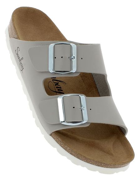 Sunbay Klapki "Trefle" w kolorze szarym rozmiar: 36. Szare klapki Sunbay, bez wzorów, klasyczne, z otwartym noskiem, bez obcasa, bez zapięcia. Za 105.63 zł.