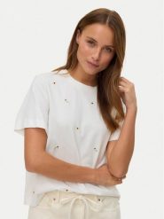 Vero Moda T-Shirt Sola 10341979 Biały Regular Fit. Białe t-shirty Vero Moda, xs, bez wzorów, z bawełny, bez kołnierzyka, bez ramiączek. Za 89.99 zł.