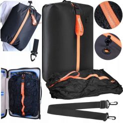 Torba kompresyjna zwiększająca pojemność Travel Vacuum Bag Aerogogo VB0-M 20L. Czarne torby podróżne AEROGOGO, bez wzorów, z materiału, na ramię. Za 149.00 zł.