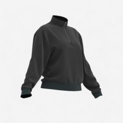 Bluza damska Domyos fitness. Czarne bluzy z kapturem DOMYOS, l, bez wzorów, z materiału, bez kaptura, na fitness i siłownię. Za 69.99 zł.