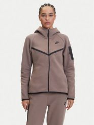 Nike Bluza Tech Fleece Windrunner HV6747 Brązowy Regular Fit. Brązowe bluzy Nike, l, bez wzorów, z syntetyku, bez kaptura. Za 509.99 zł.