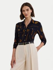 LAUREN RALPH LAUREN Koszula 200957607001 Granatowy Slim Fit. Niebieskie koszule Lauren Ralph Lauren, s, bez wzorów, z syntetyku, bez kołnierzyka, bez ramiączek. Za 399.99 zł.