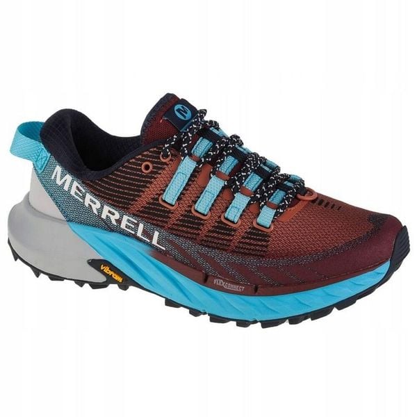Damskie Buty Do Biegania Agility Peak 4. Czerwone buty do biegania Merrell, z materiału, bez zapięcia. Za 772.99 zł.