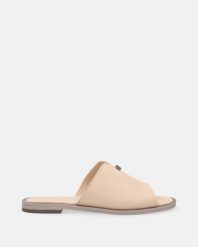 BEŻOWE KLAPKI Z MIĘKKIEJ SKÓRY NATURALNEJ SSW504 BEIGE. Brązowe klapki Venezia, bez wzorów, ze skóry, bez obcasa, bez zapięcia. Za 179.00 zł.