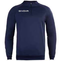 Bluza piłkarska dla dorosłych Givova Maglia Tecnica granatowa. Niebieskie bluzy Givova, s, bez wzorów, bez kaptura, do piłki nożnej. Za 87.15 zł.