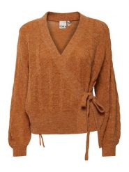 ICHI Sweter 20119713 Brązowy Regular Fit. Brązowe swetry ICHI, l, bez wzorów, z syntetyku, bez ramiączek. Za 229.99 zł.