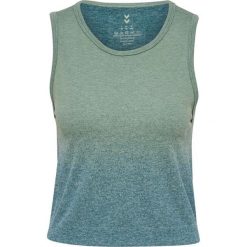 Króki top bez szwów damski Hummel Gradient. Zielone topy Hummel, bez wzorów, sportowe, bez kołnierzyka, bez ramiączek. Za 191.00 zł.