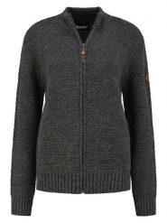 TRAVELIN' Kardigan "Kemi" w kolorze antracytowym rozmiar: L. Czarne swetry Travelin', l, bez wzorów, z wełny, bez ramiączek. Za 295.99 zł.