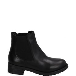 SZTYBLETY DAMSKIE SANDRA5 PEL NERO. Botki Venezia, bez wzorów, ze skóry, bez obcasa, bez zapięcia. Za 299.00 zł.