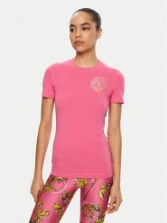 Versace Jeans Couture T-Shirt 78HAHT00 Różowy Regular Fit. Czerwone t-shirty Versace Jeans Couture, l, bez wzorów, z bawełny, bez kołnierzyka, bez ramiączek. Za 239.99 zł.